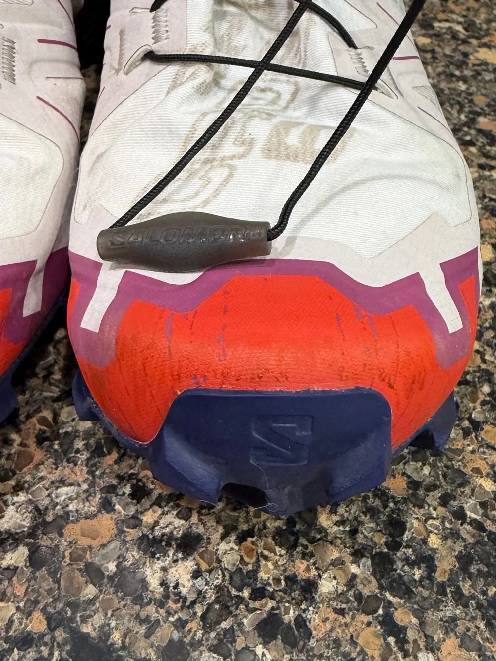 Salomon Women's White Purple Red Athletic Trail Shoes